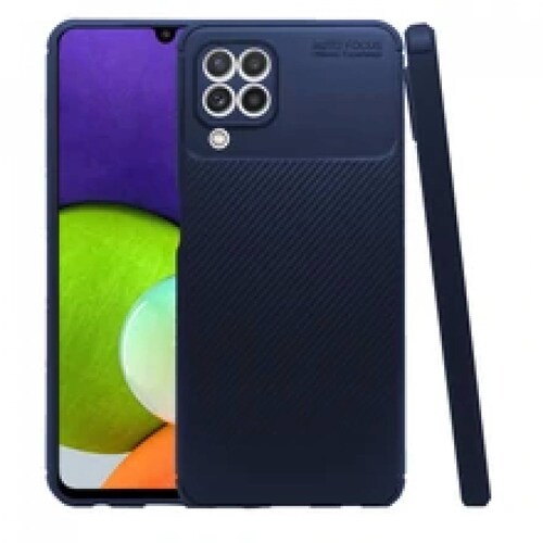 Atti Rugged Carbon Samsung A22 4g Azul Marino 1pz Mas Mica 9D
