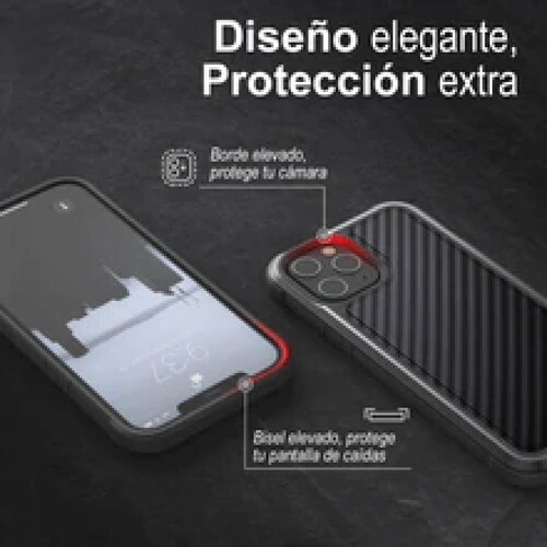 Raptic Defense Lux Funda Uso Rudo con Fibra Carbono Para iPhone XS Max