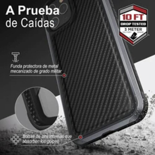 Raptic Defense Lux Funda Uso Rudo con Fibra Carbono Para iPhone XS Max