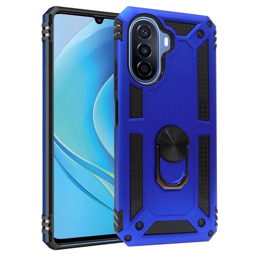 Funda Uso Rudo Anillo Para Huawei Nova Y70 Azul