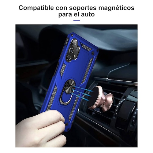 Funda Uso Rudo Anillo Para Huawei Nova Y70 Azul
