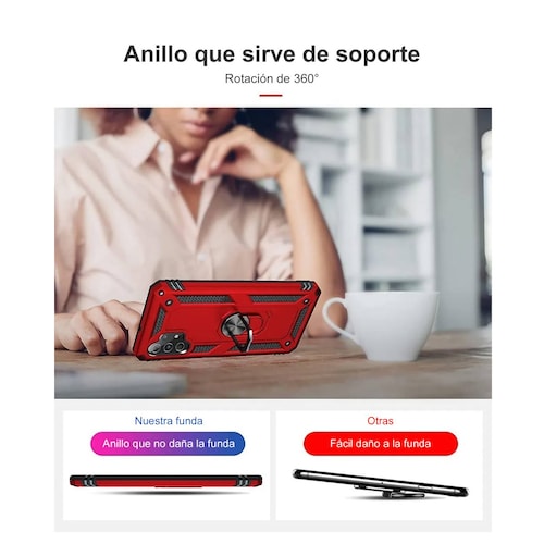 Funda Uso Rudo Con Anillo Para ZTE Blade V40 Pro