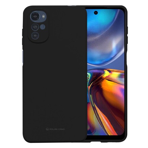 Funda De Silicón Suave Molan Cano Para Motorola E32 Negro