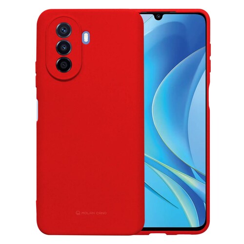 Funda De Silicón Suave Molan Cano Con Acabado Mate Para Xiaomi Redmi Note 10/  Note 10 Pro Color Rojo