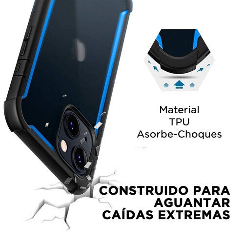 Funda Tough 360 Para iPhone 12/12 Pro Mas Mica 9D Azul