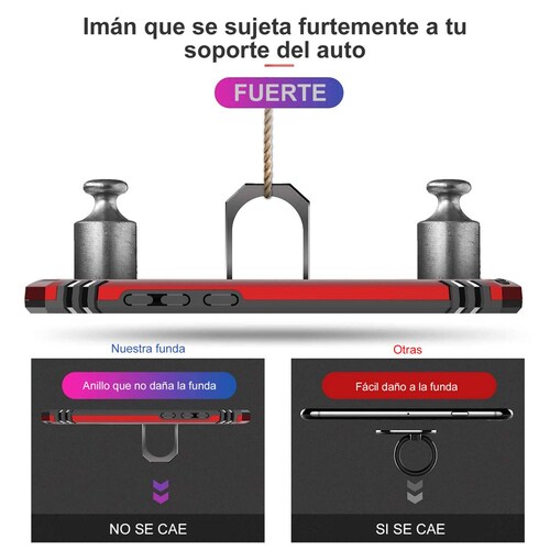 FUNDA Anillo USO RUDO ATTI Para HONOR X8 NEGRO