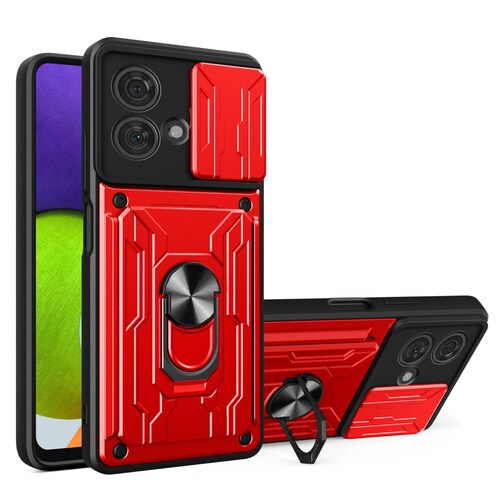 Funda con Anillo y Tarjetero Card Slot Bumper para Moto Edge 40 Neo