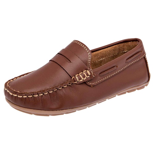 Zapato casual Mod 811 Para Niño Emanuel romero Color Cafe
