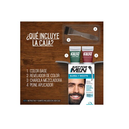 Just For Men Gel para Barba Bigote Color Negro (B 55)