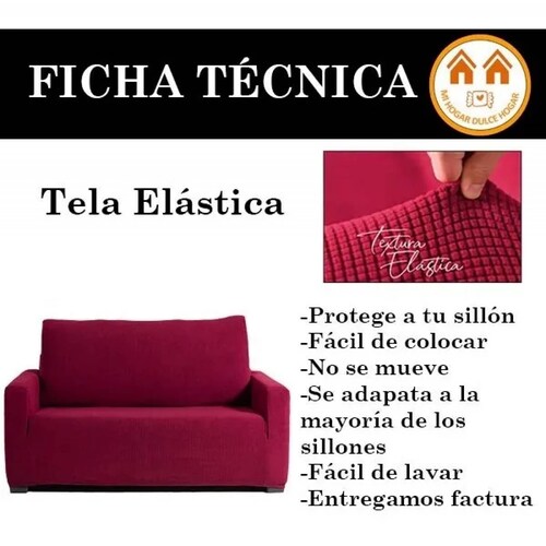 Cubresalas Rojo | Fundas Elásticas | Para Sillón De 3 Asientos