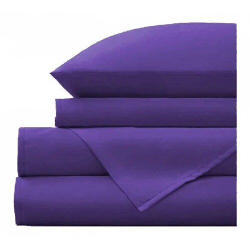 Juego De Sábanas Matrimoniales, Durables Y De Uso Rudo | Color Morado