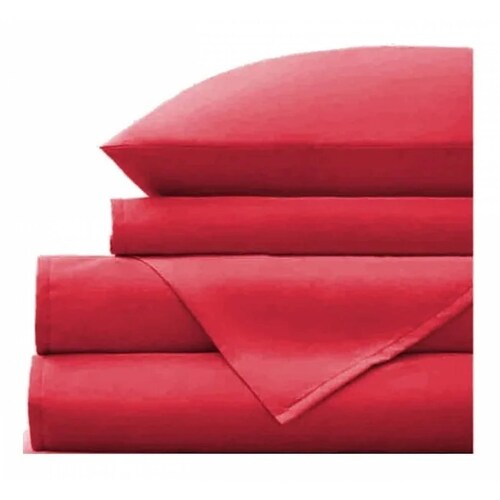 Juego De Sábanas King Size, Durables Y De Uso Rudo | Color Rojo