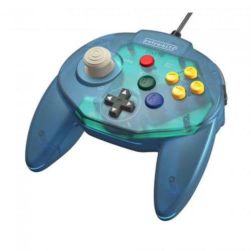 Control Tritube64 para Nintendo 64 N64 Azul Oceano Retro-Bit
