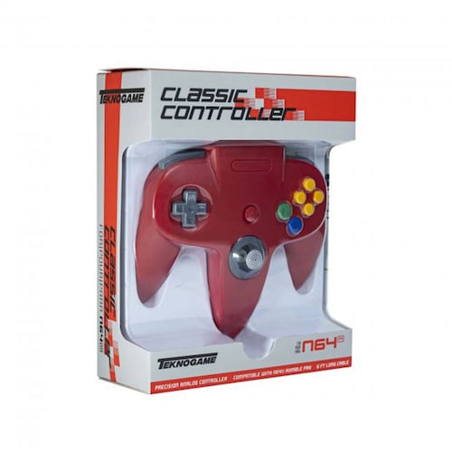 Control para Nintendo 64 N64 Rojo Tecknogame
