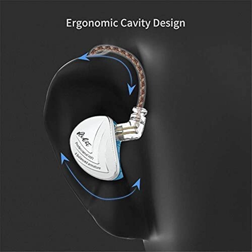 Auricular In-Ear YINYOO KZ AS16 8BA Cableado Microfono -Azul