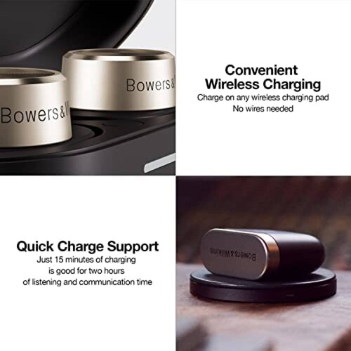 Audifonos Bluetooth Bowers & Wilkins Pi7 Hi-Fi -Dorado