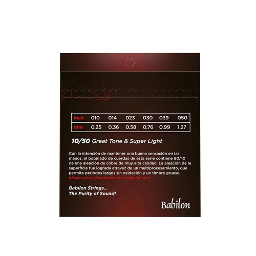 Juego de Cuerdas de Phosphor/copper p/Guitarra acustic 10-50 