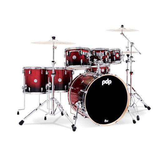 Batería Concept Maple Lacquer 7 Piezas C/hardware PDCM2217WH-RB PACIFIC DRUMS 