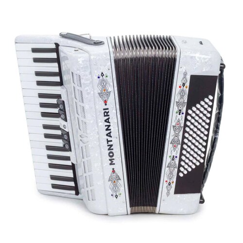 Acordeón de 34 Teclas con 5 Registros MONT PIANO 5SW WH MONTANARI 