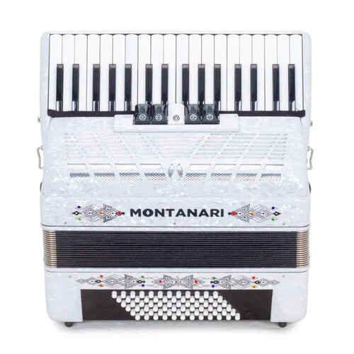 Acordeón de 34 Teclas con 5 Registros MONT PIANO 5SW WH MONTANARI 