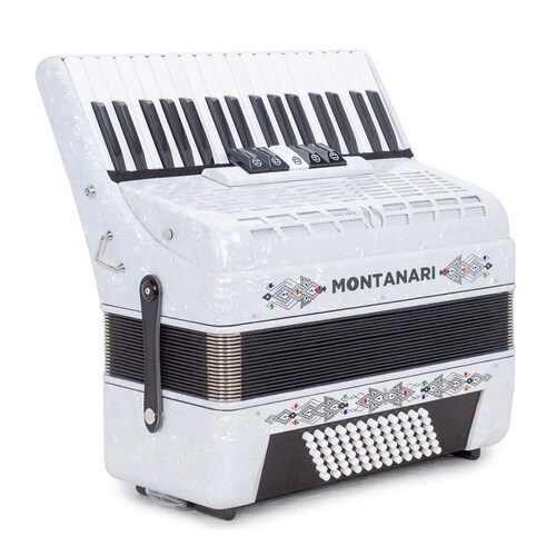 Acordeón de 34 Teclas con 5 Registros MONT PIANO 5SW WH MONTANARI 