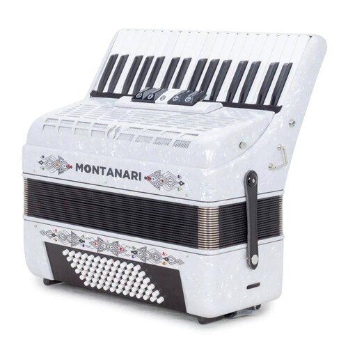 Acordeón de 34 Teclas con 5 Registros MONT PIANO 5SW WH MONTANARI 