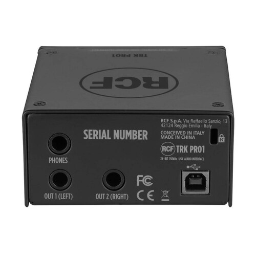 Interfaz de audio USB 2.0 1x2Ch TRK PRO1 RCF 