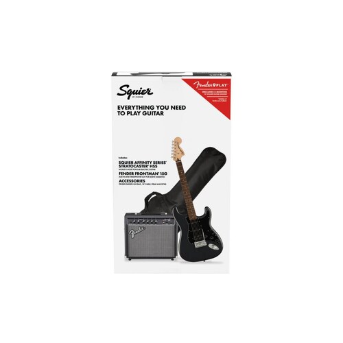 Paquete de Guitarra Eléctrica AFFINITY SERIES Stratocaster HHS Carbón Frost Metálico 0372821069 FEND 