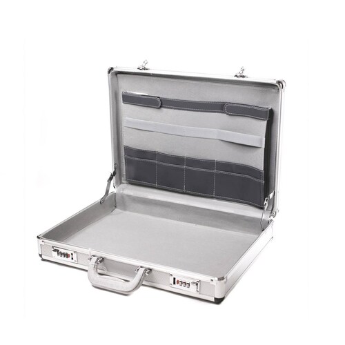 Portafolio Sun Aluminio 10 Marca Sun de Aluminio Color Gris 