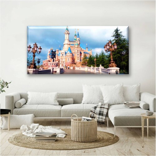Cuadro Canva Decorativo Castillo Disney 50X100 cm