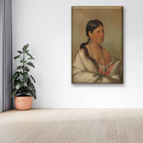 Cuadro Canva El Águila Femenina By George Catlin 90X60 cm