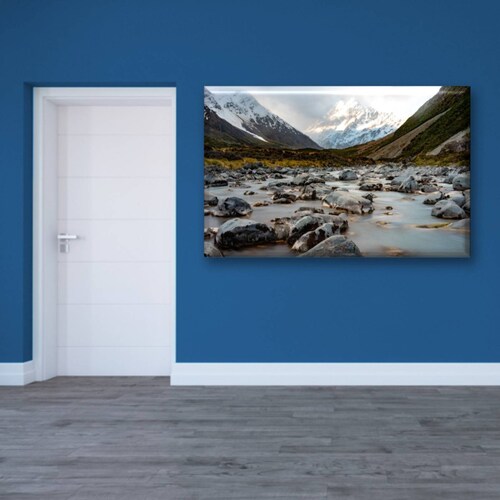 Cuadro Canva Decorativo Rocas En El Agua 90X60 cm