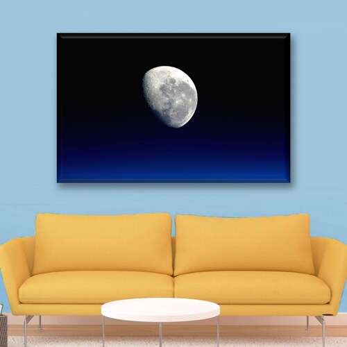 Cuadro Canva Primer Plano De Luna De La Nasa 90X60 cm