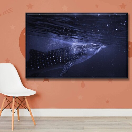 Cuadro Canva Decorativo Tiburón Ballena 90X60 cm