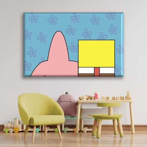 Cuadro Canva Decorativo Bob Esponja 90X60 cm