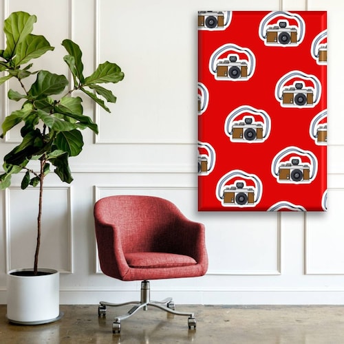 Cuadro Canva Decorativo Cámara Análoga Póster 90X60 cm