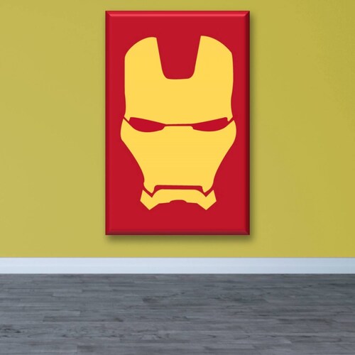 Cuadro Canva Decorativo Iron Man Ilustración 90X60 cm