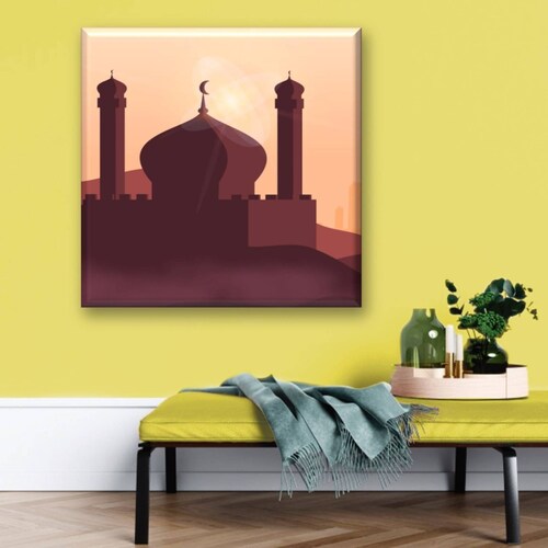 Cuadro Canva Decorativo Templo Islam 80X80 cm