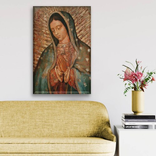 Cuadro Canva Rostro De La Virgen De Guadalupe 60X40 cm