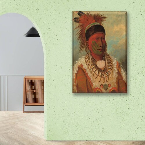 Cuadro Canva La Nube Blanca Jefe De Los Iowas 60X40 cm
