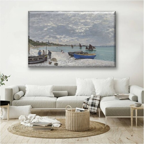 Cuadro Canva La Playa Sainte Adresse Claude Monet 60X40 cm
