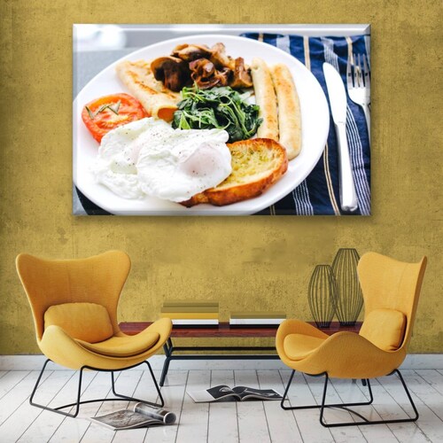 Cuadro Canva Decorativo Desayuno Continental 60X40 cm