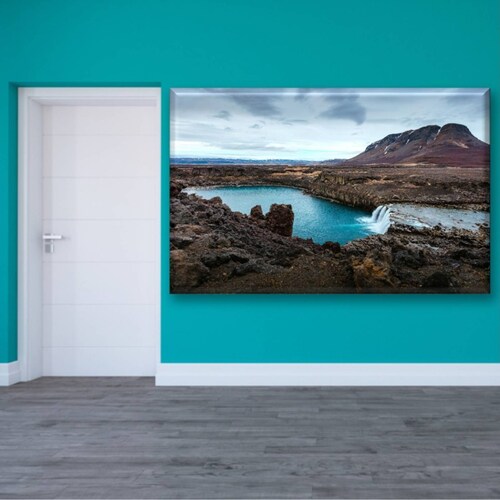 Cuadro Canva Decorativo Cascada Al Río 60X40 cm