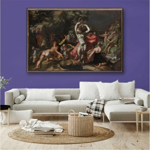 Cuadro Canva Decorativo Moises Golpenado La Roca 60X40 cm