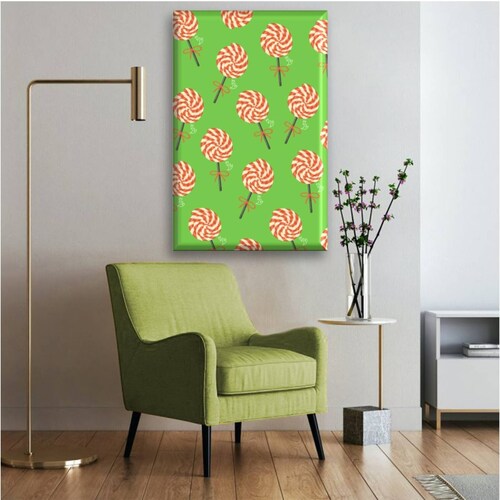 Cuadro Canva Decorativo Paletas De Menta 60X40 cm