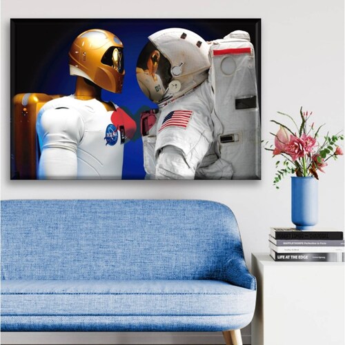 Cuadro Canva Decorativo Amor Astronauta 60X40 cm