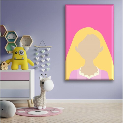 Cuadro Canva Decorativo Rapunzel Minimalista 60X40 cm