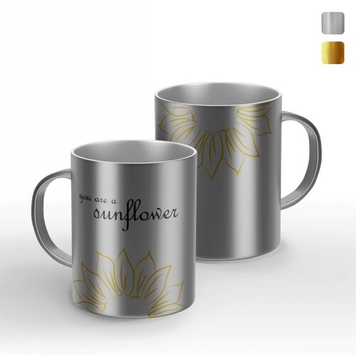 TAZA PERSONALIZADA GIRASOL MODELO ESPEJO.
