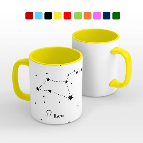 TAZA PERSONALIZADA LEO MODELO INTERIOR Y ASA DE COLOR
