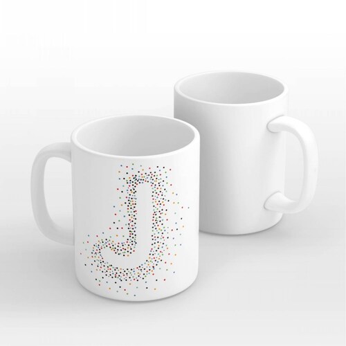 TAZA PERSONALIZADA LETRA J MODELO TRADICIONAL